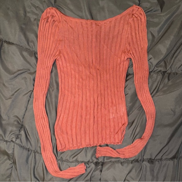 Free People Open Back Ribbed Long Sleeve - Picture 1 of 3